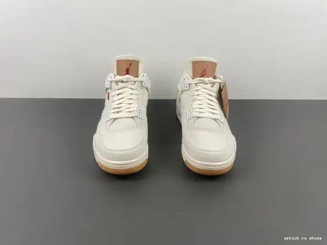 Cheap 4 Air x 'White' Jordan Levi's AO2571-100 0519